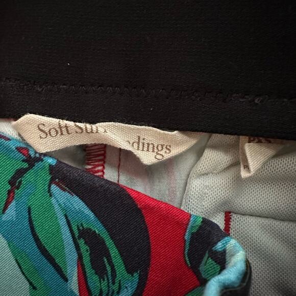 Soft Surroundings Superla Stretch Pull-On Kalea Straight Leg Crop Pants Colorful - Picture 3 of 6